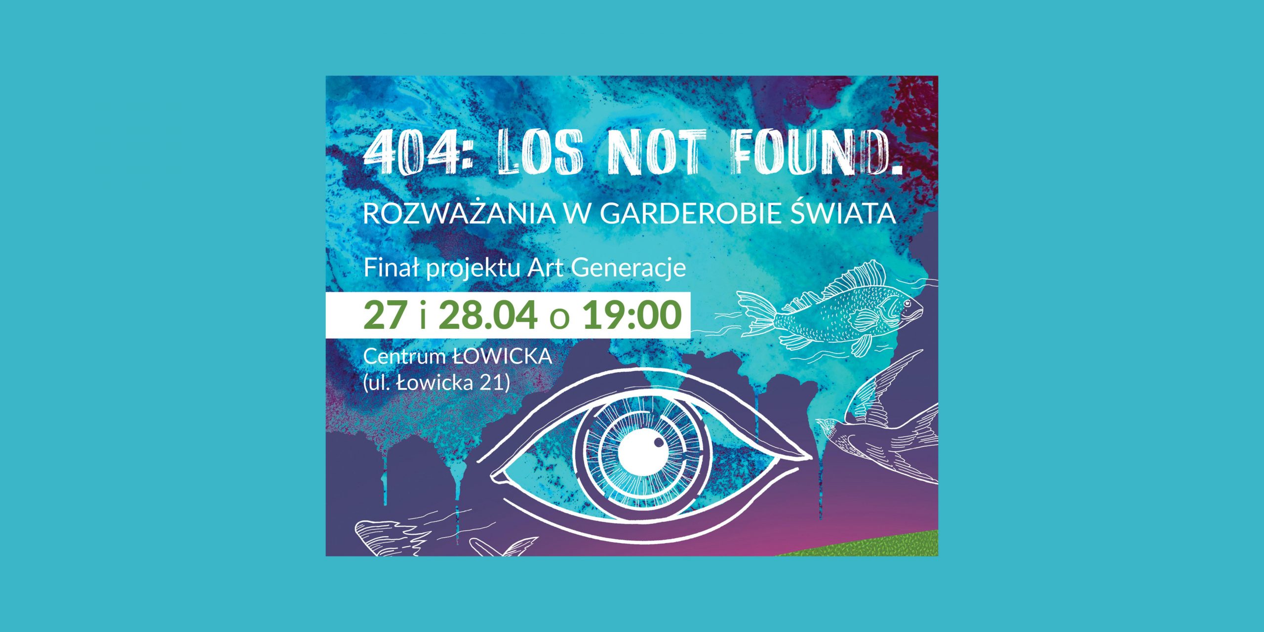 plakat spektaklu z grafiką oka